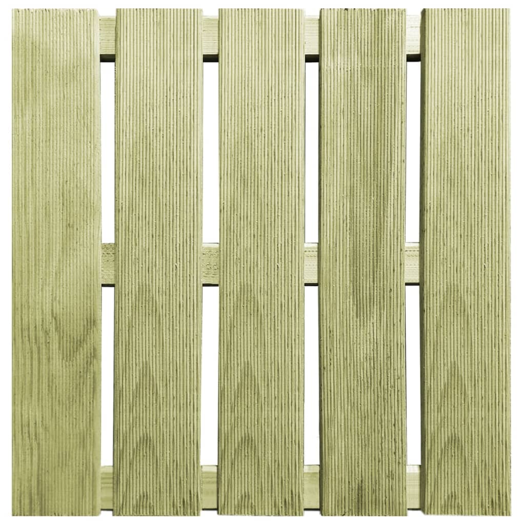 vidaXL Plăci de pardoseală, 12 buc., verde, 50 x 50 cm, lemn