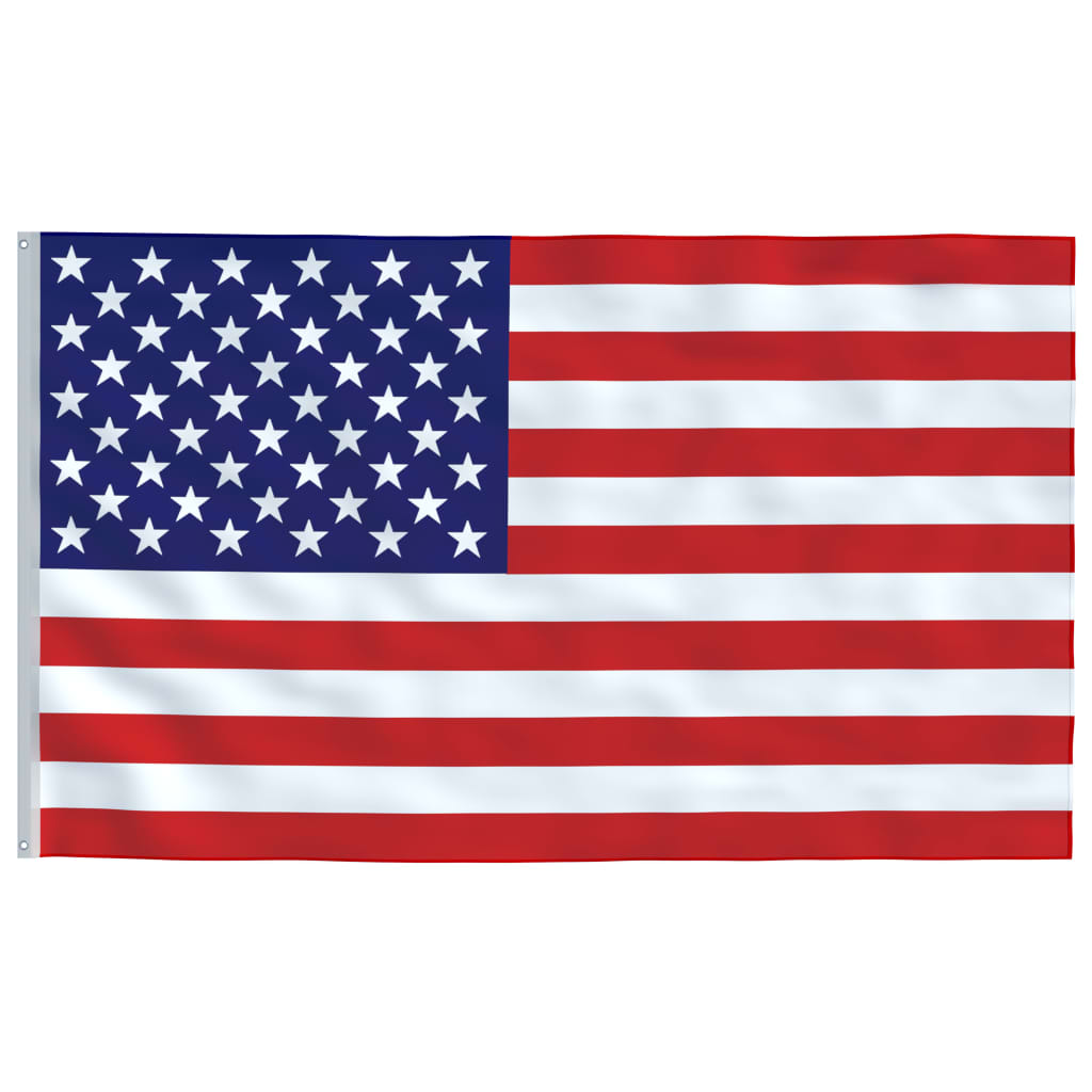vidaXL Steag SUA și stâlp din aluminiu, 6,23 m
