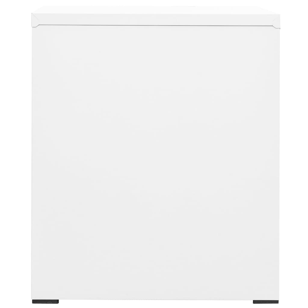 vidaXL Fișet, alb, 46 x 62 x 72,5 cm, oțel
