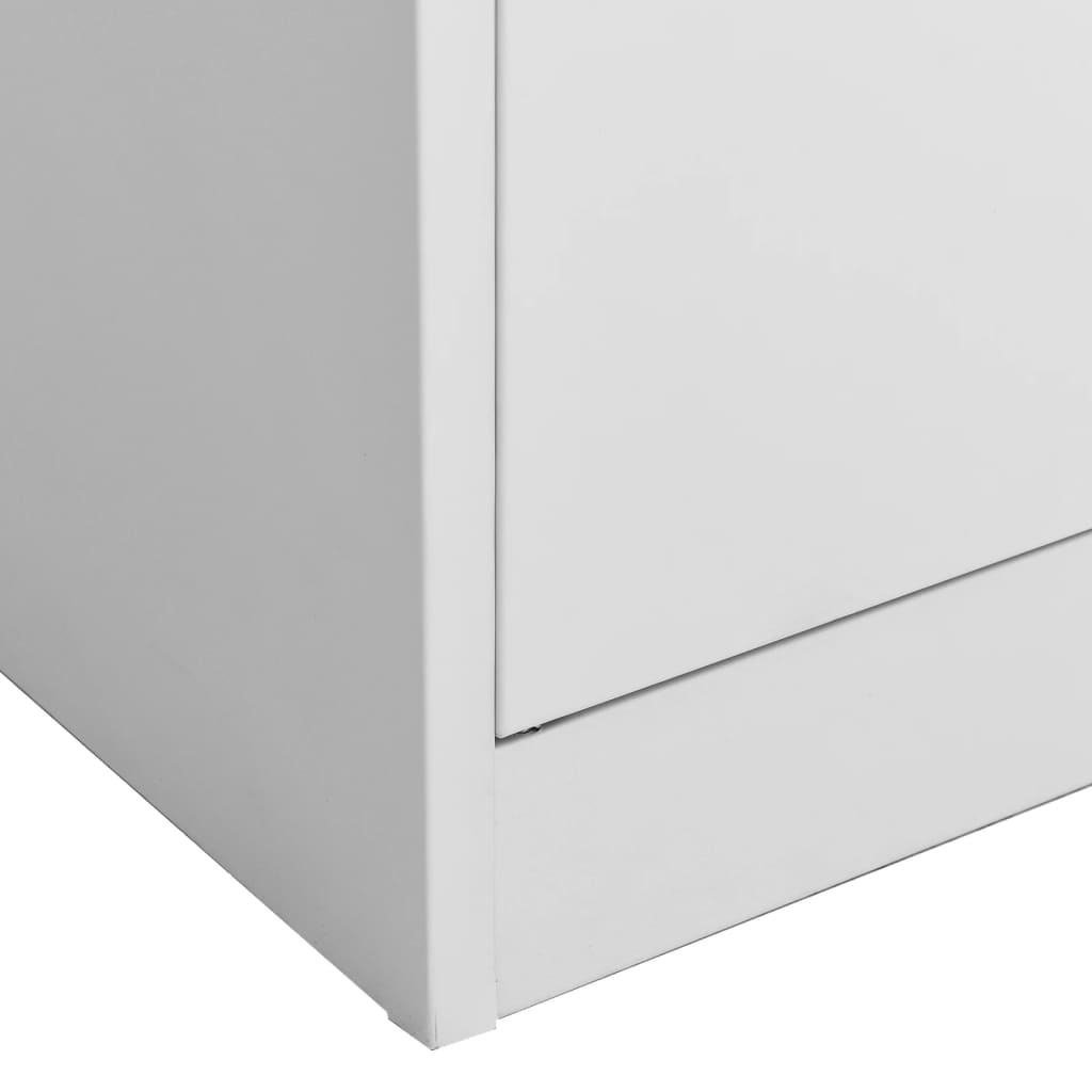 vidaXL Dulap de birou, gri deschis, 90x40x180 cm, oțel