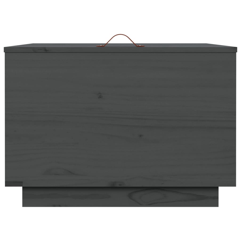 vidaXL Cutii de depozitare cu capace 3 buc., gri, lemn masiv de pin