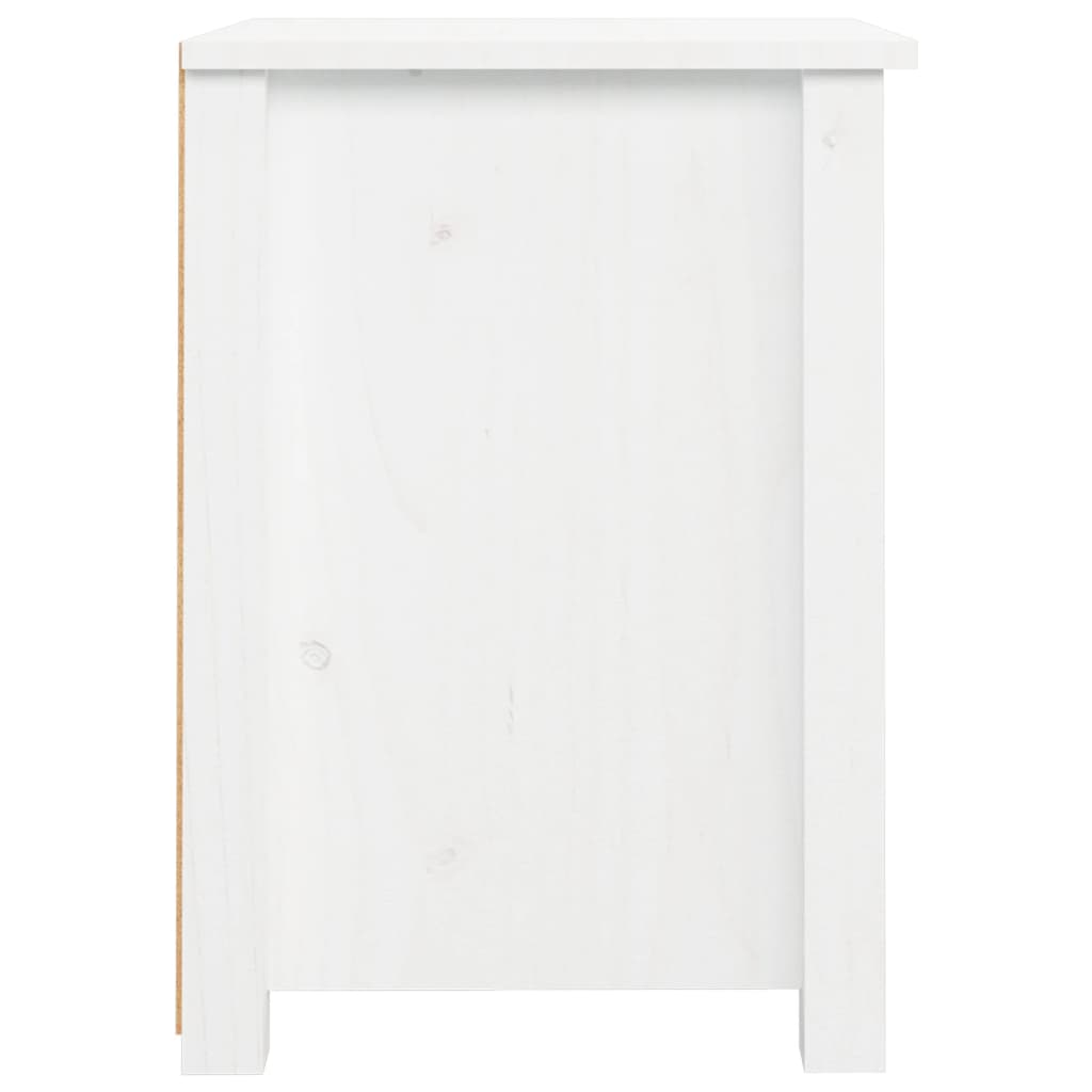 vidaXL Noptiere, 2 buc., alb, 40x35x49 cm, lemn masiv de pin