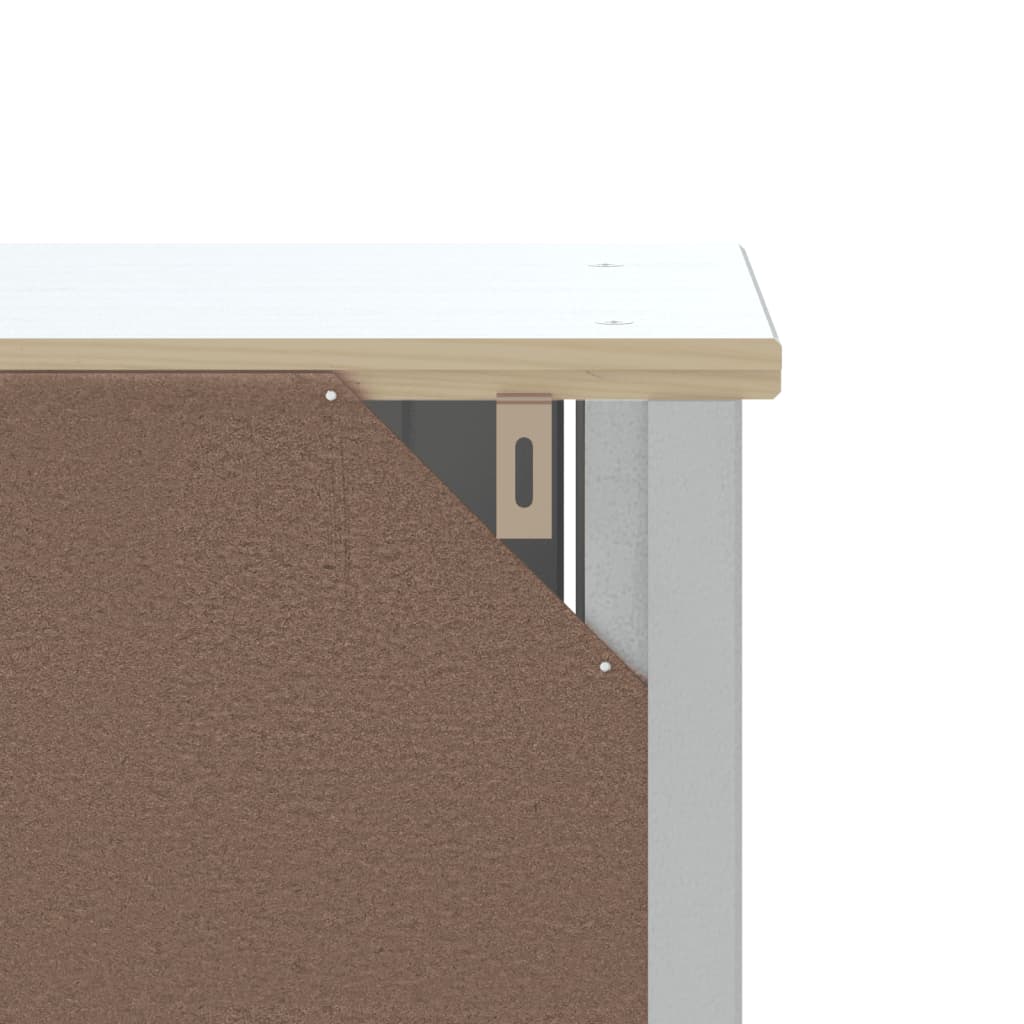 vidaXL Dulap de baie de perete "BERG" alb, 40x27x71,5 cm, lemn masiv