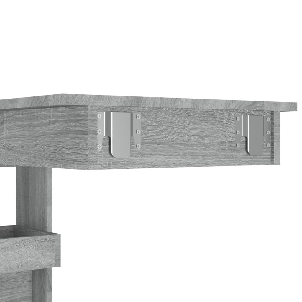vidaXL Masă bar de perete gri sonoma 102x45x103,5 cm lemn compozit