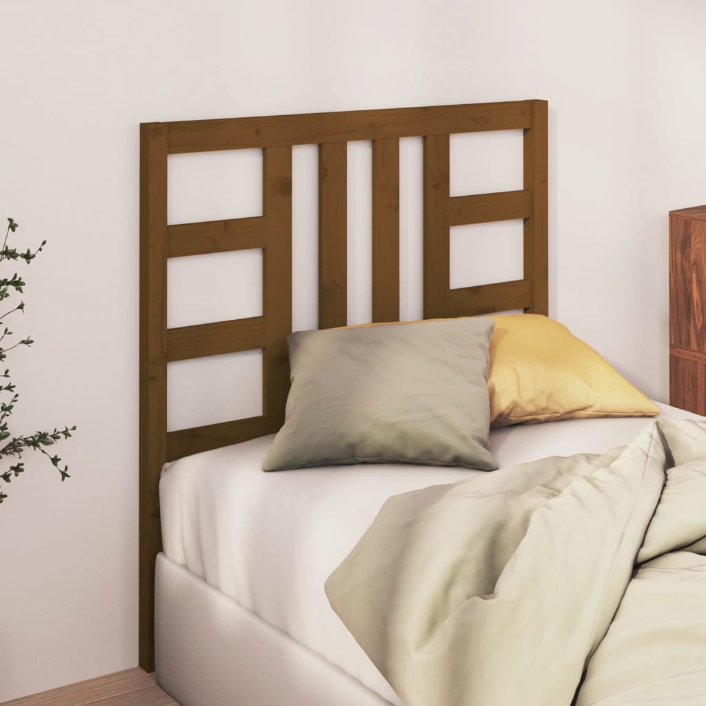 vidaXL Tăblie de pat, maro miere, 81x4x100 cm, lemn masiv de pin