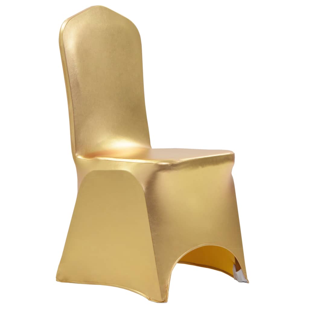 vidaXL Huse elastice pentru scaun, 25 buc., auriu