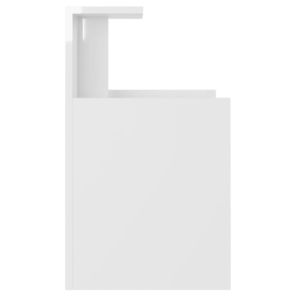 vidaXL Noptieră, alb extralucios, 40x35x60 cm, PAL