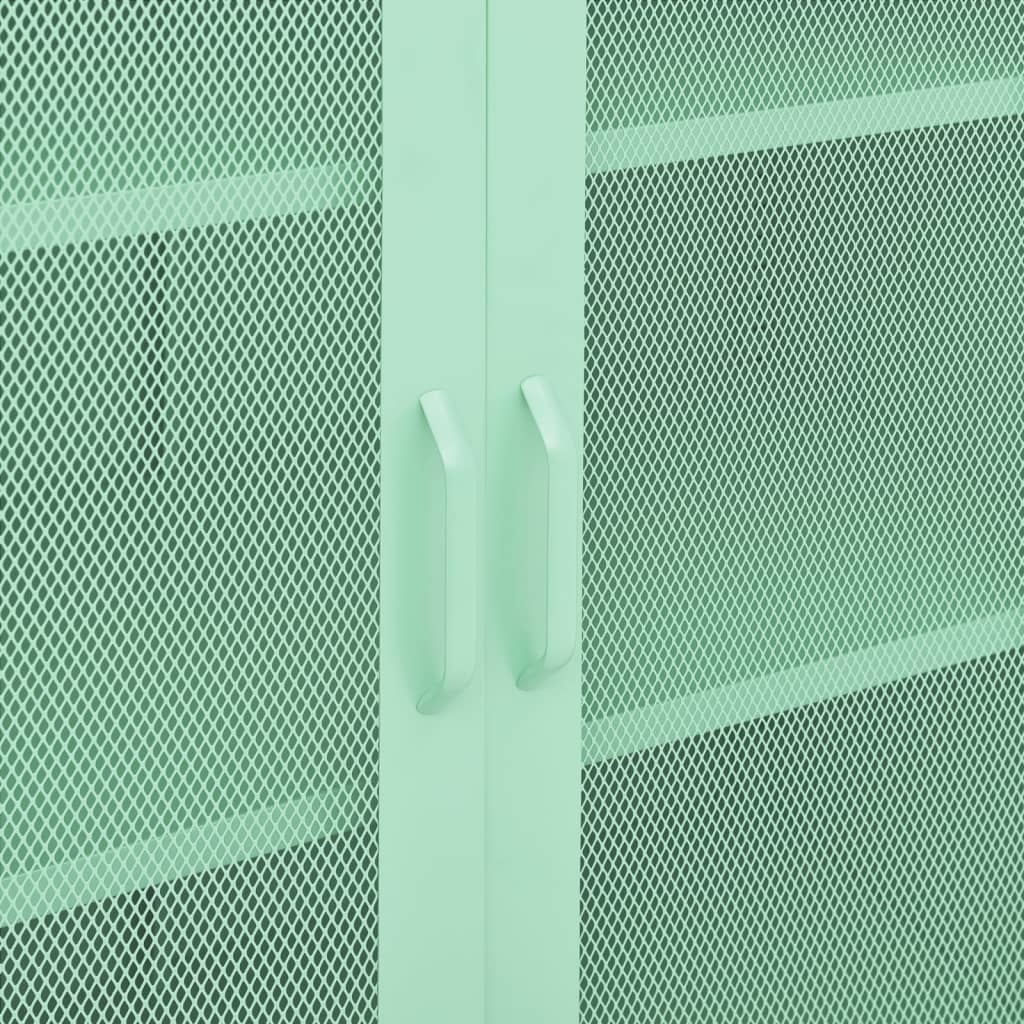 vidaXL Dulap de depozitare, verde mentă, 80x35x101,5 cm, oțel
