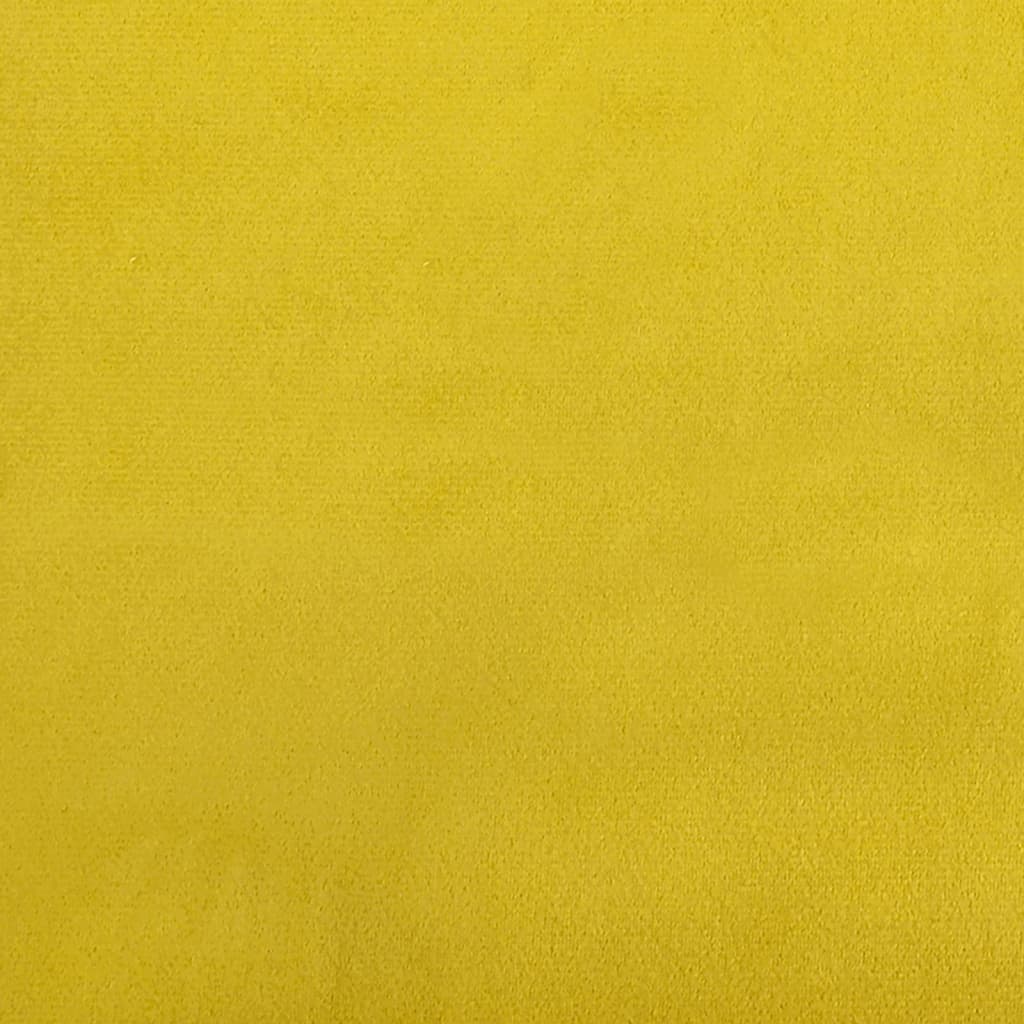 vidaXL Pat de zi cu extensie și sertare, galben, 100x200 cm, catifea