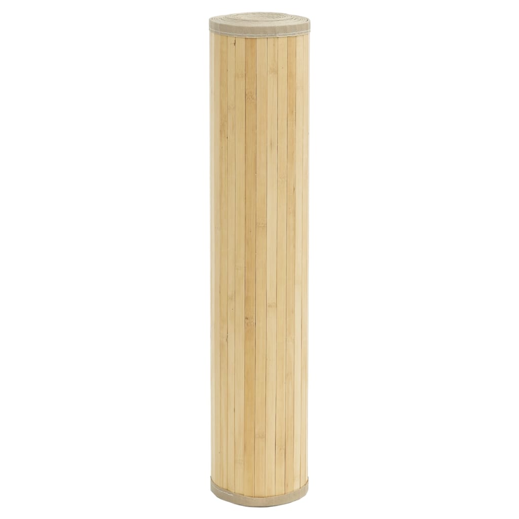 vidaXL Covor dreptunghiular, natural deschis, 100x200 cm, bambus