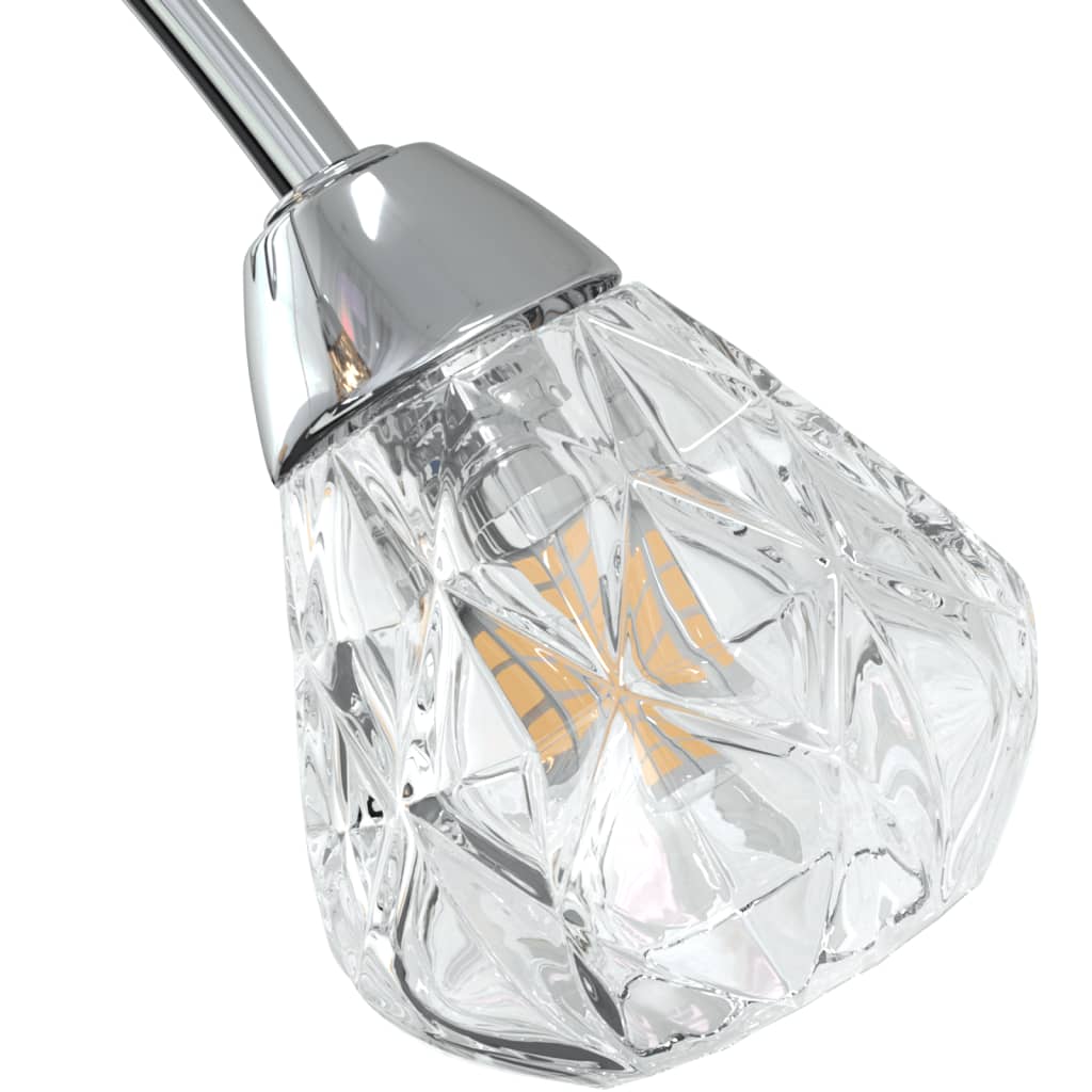 vidaXL Plafonieră cu abajururi sticlă model reticular 4 becuri LED G9