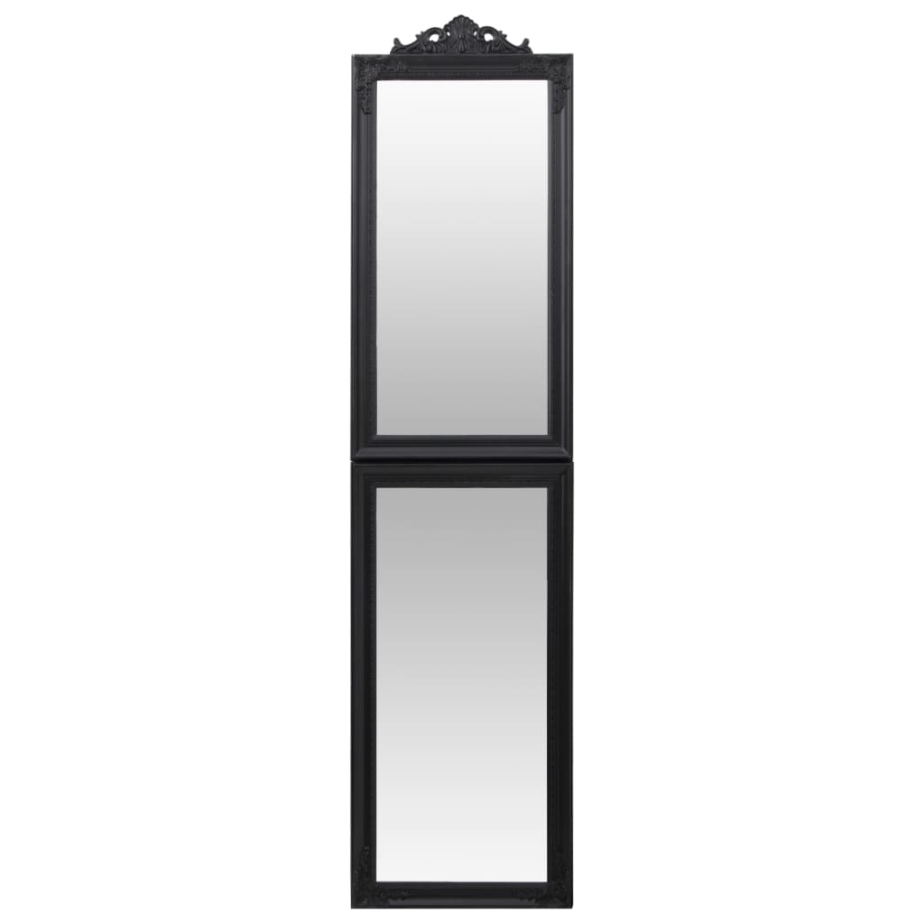 vidaXL Oglindă de sine stătătoare, negru, 50x200 cm