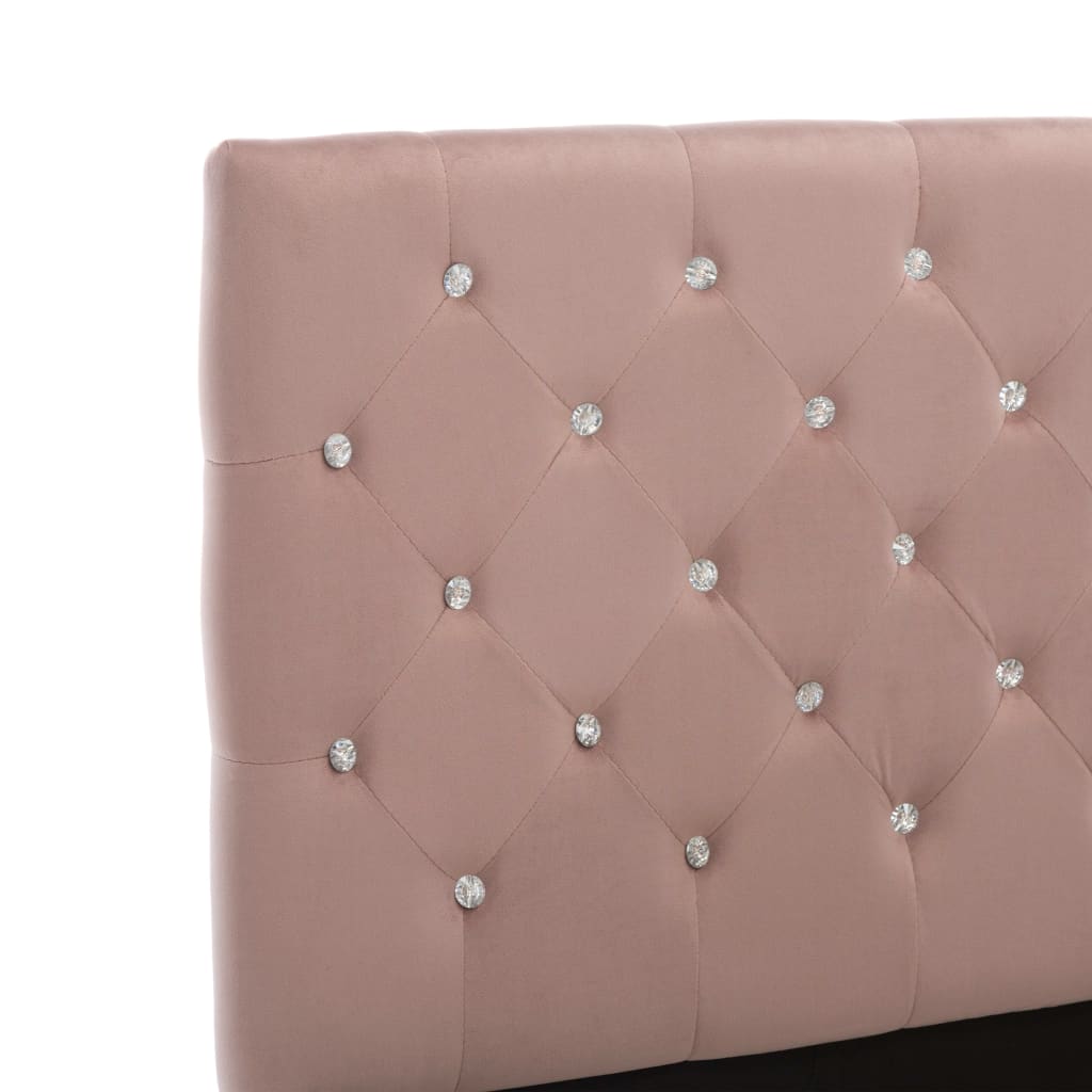 vidaXL Cadru de pat, roz, 90 x 200 cm, catifea