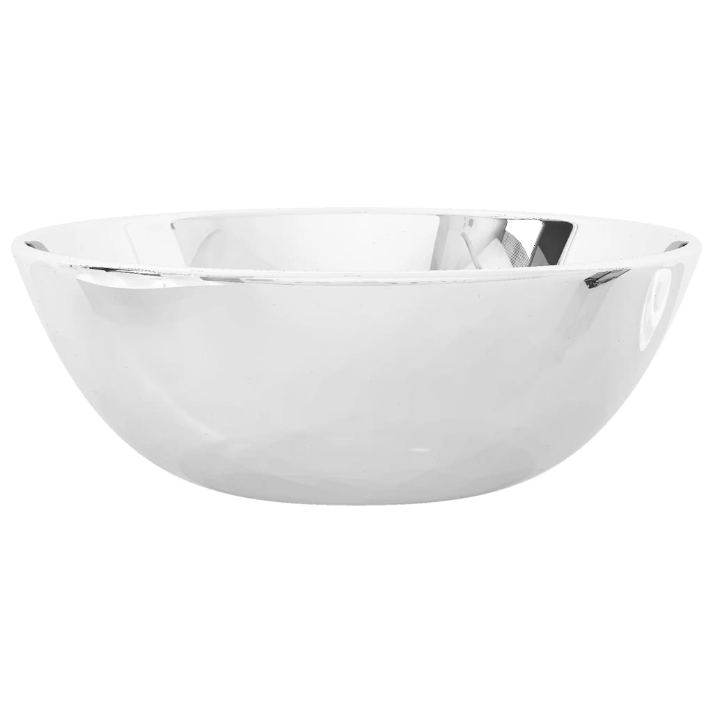 vidaXL Chiuvetă de baie, argintiu, 28 x 10 cm, ceramică