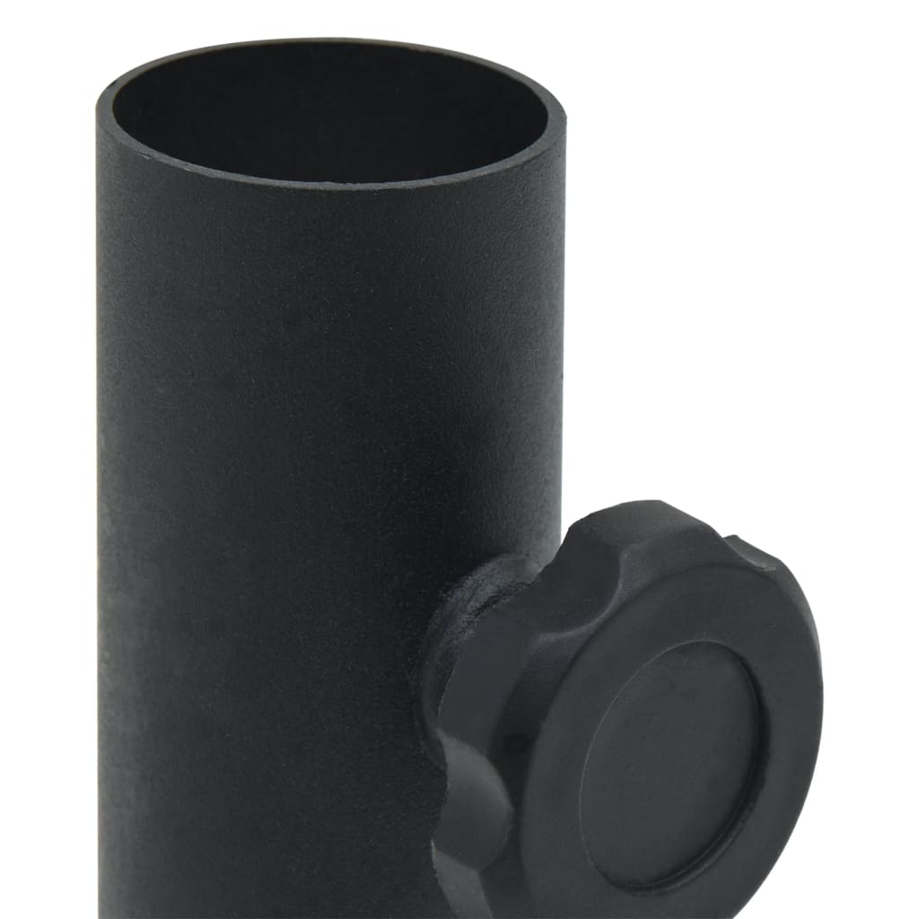 vidaXL Suport de umbrelă pentru stâlp de Ø32/34/38 mm, negru mat, oțel