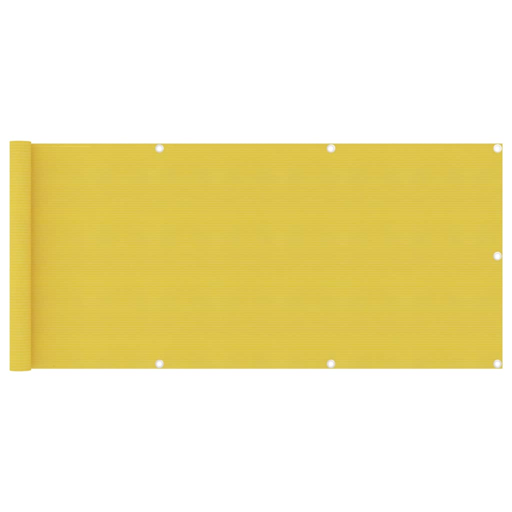 vidaXL Paravan de balcon, galben, 75 x 500 cm, HDPE