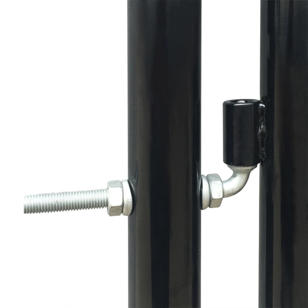 vidaXL Poartă de gard cu o ușă, negru, 300x200 cm