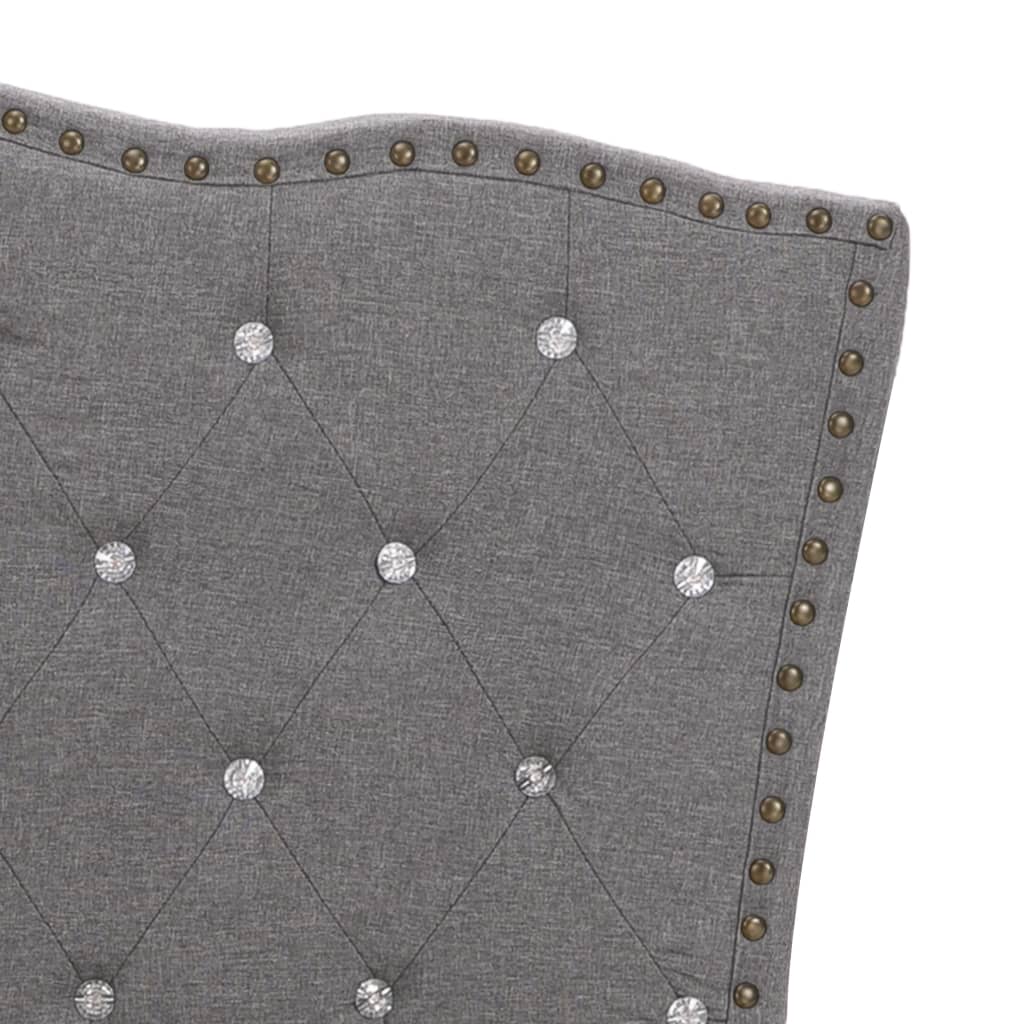 vidaXL Cadru de pat, gri deschis, 160 x 200 cm, material textil