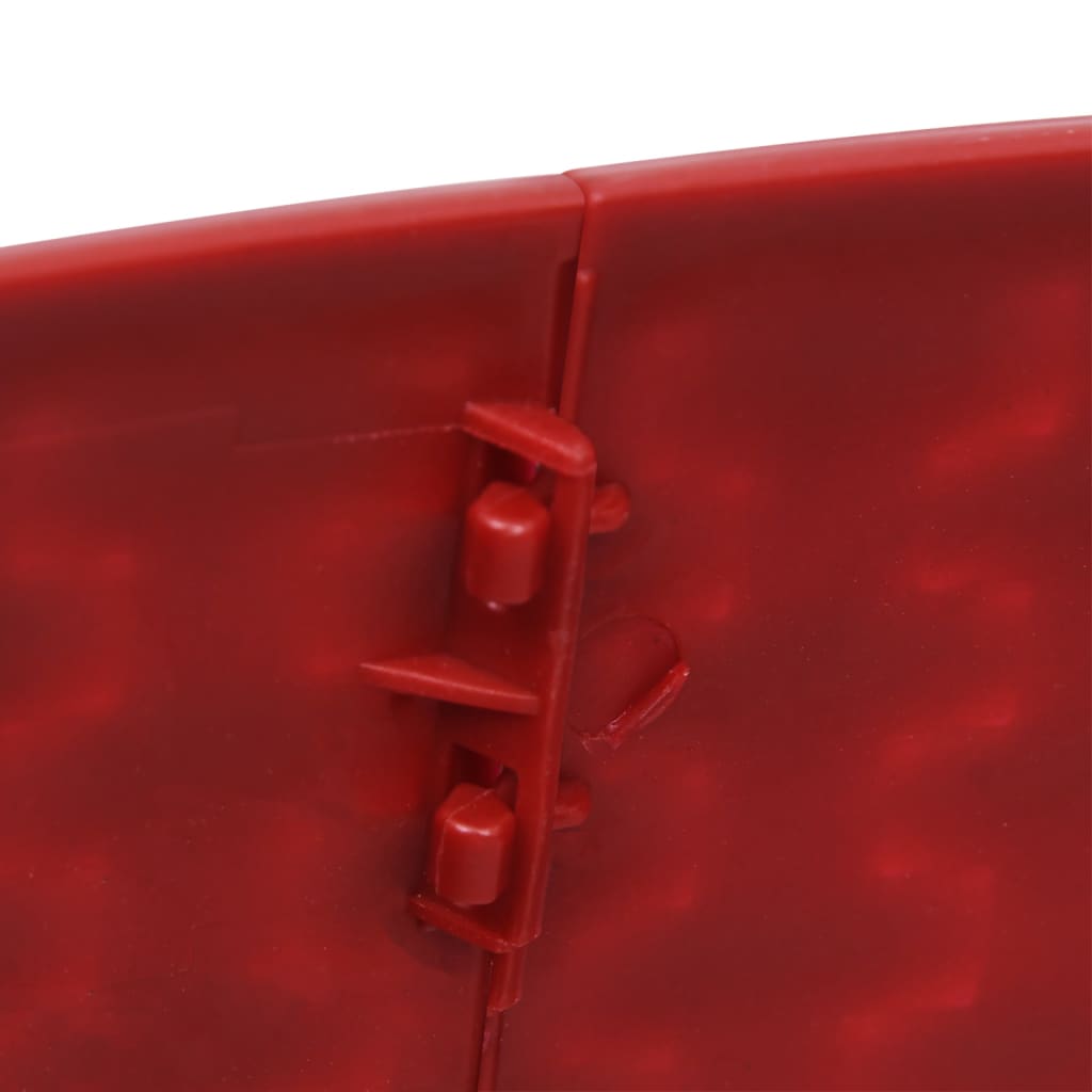 vidaXL Fustă brad de Crăciun, roșu, Ø65x19,5 cm