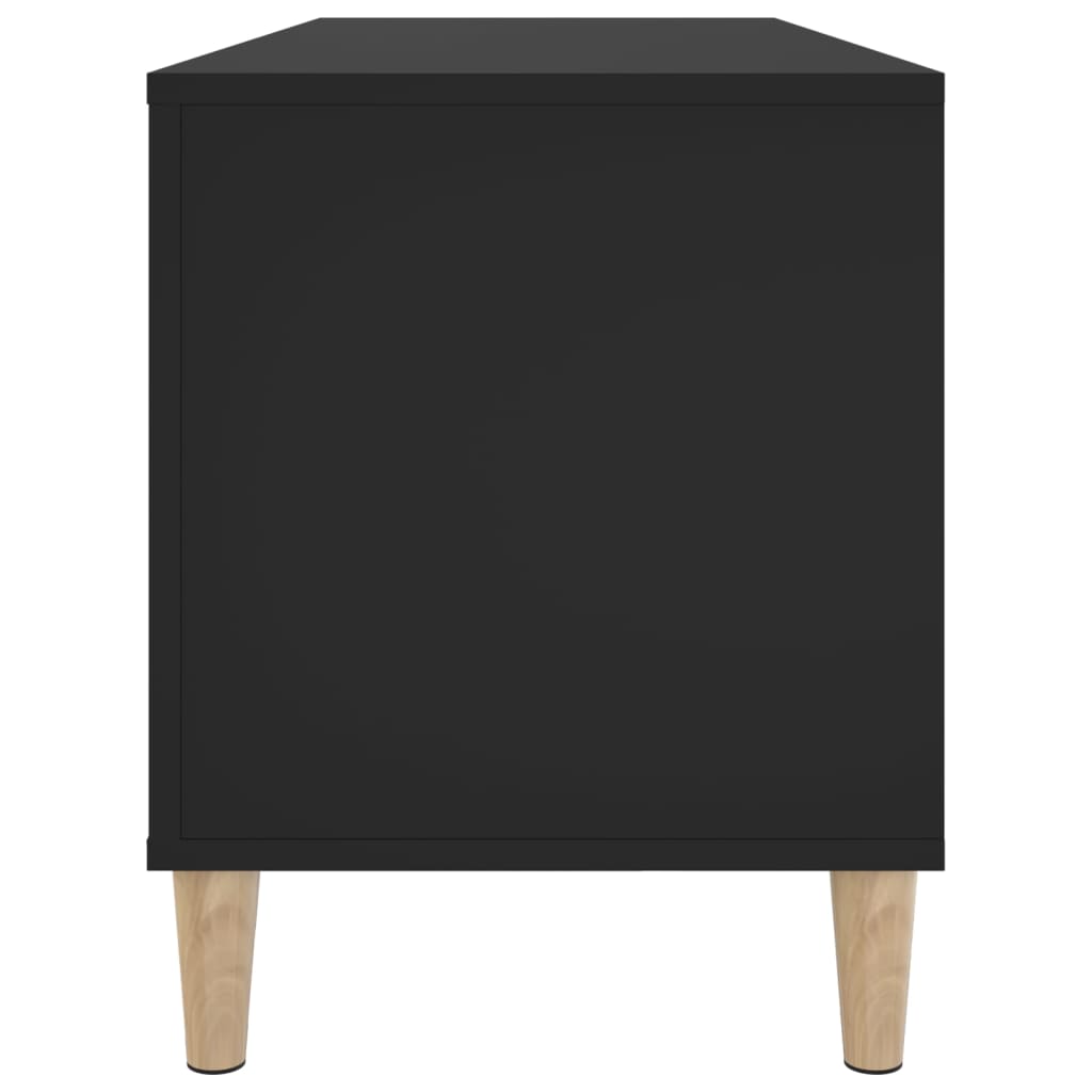 vidaXL Comodă discuri, negru, 100x38x48 cm, lemn prelucrat