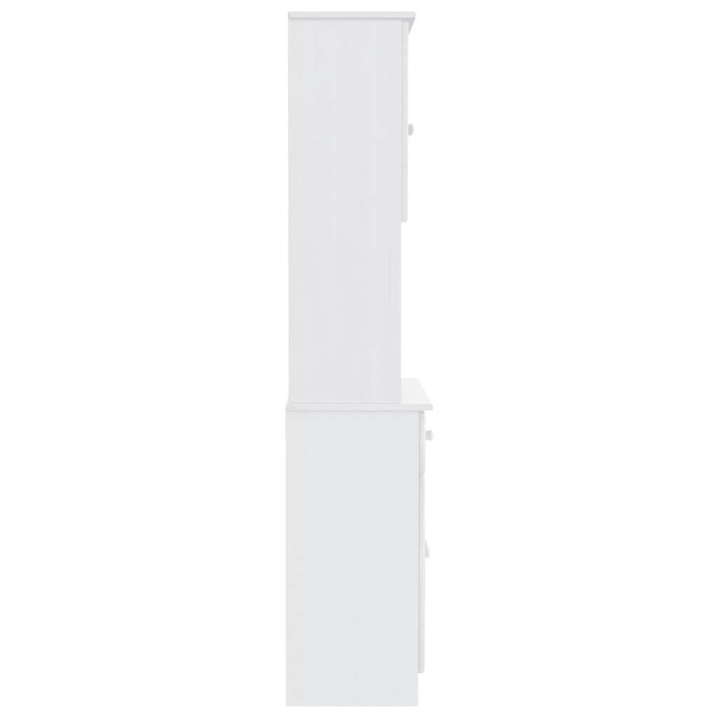vidaXL Dulap înalt ALTA, alb, 77x35x165 cm, lemn masiv de pin