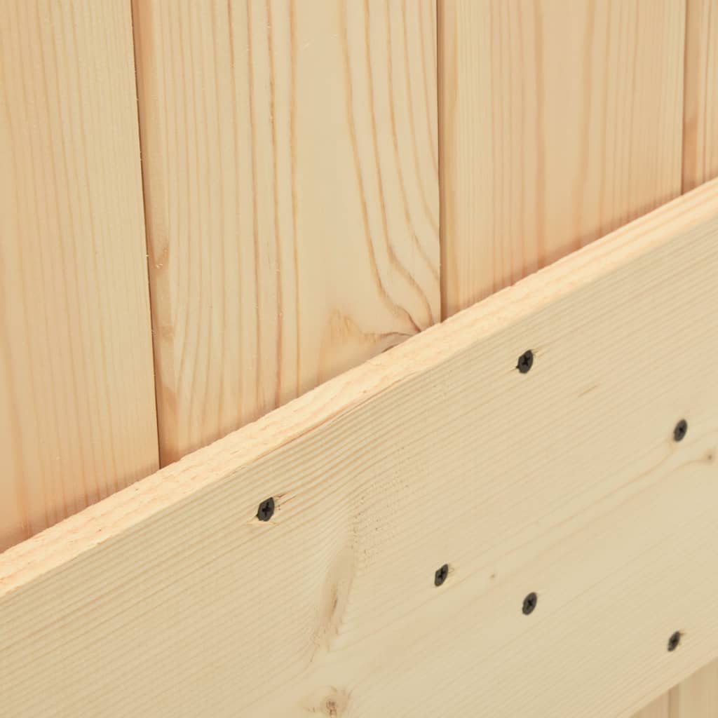 vidaXL Ușă glisantă cu set de feronerie 95x210 cm, lemn masiv de pin