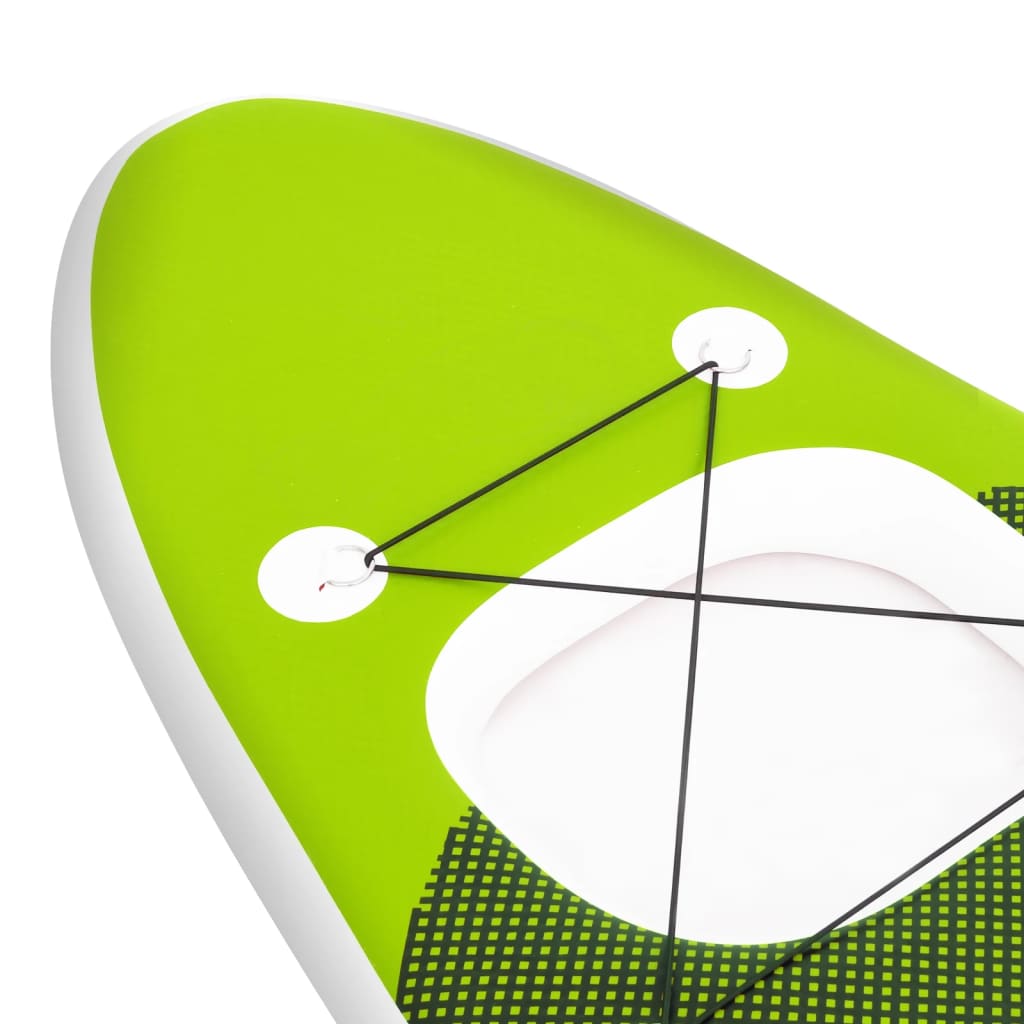 vidaXL Set de placă SUP gonflabilă, verde, 360x81x10 cm