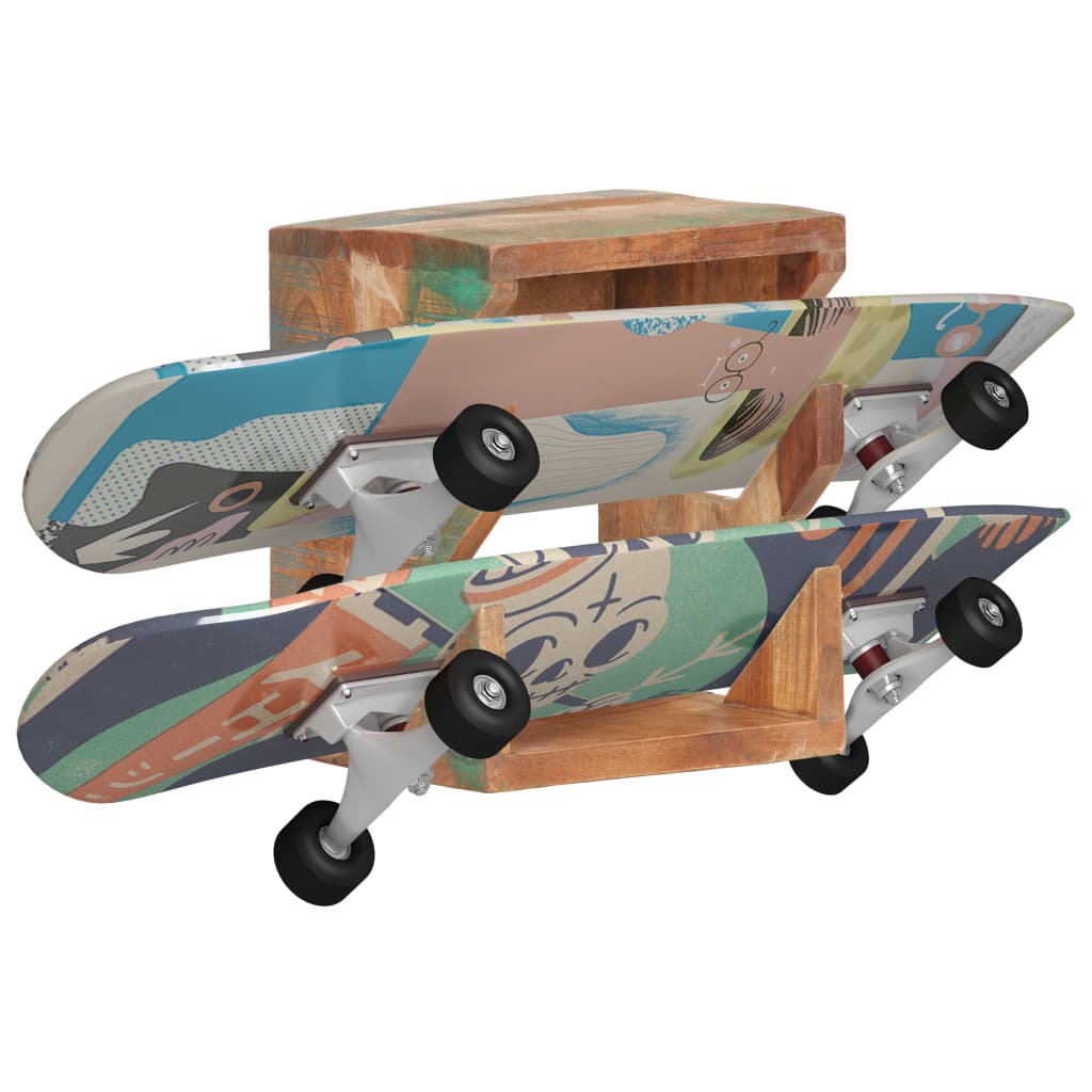 vidaXL Suport skateboard de perete 25x20x30 cm lemn masiv de reciclat