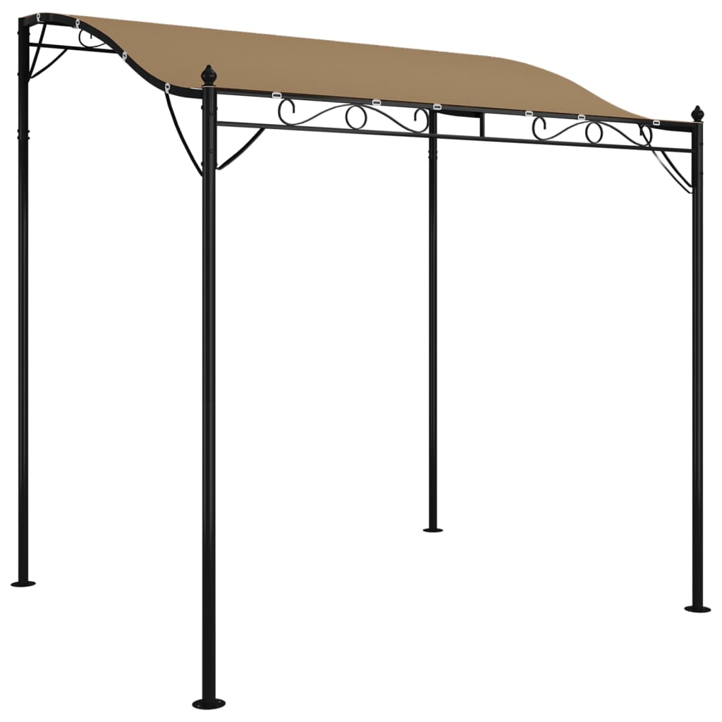 vidaXL Baldachin, gri taupe, 2x2,3 m, 180 g/m², țesătură și oțel