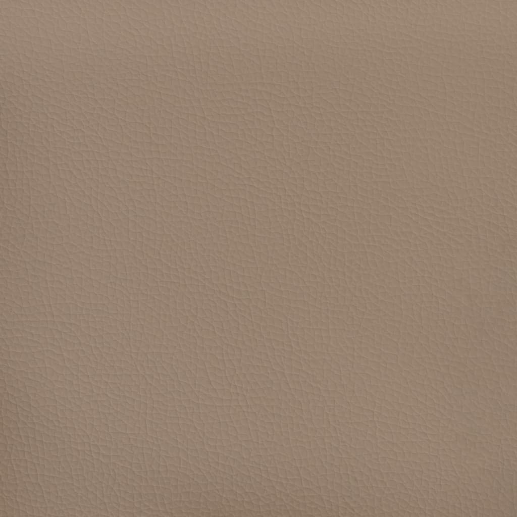 vidaXL Canapea de o persoană, cappuccino, 60 cm, piele ecologică