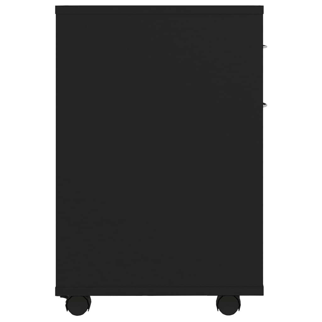 vidaXL Dulap cu roți, negru, 45x38x54 cm, PAL