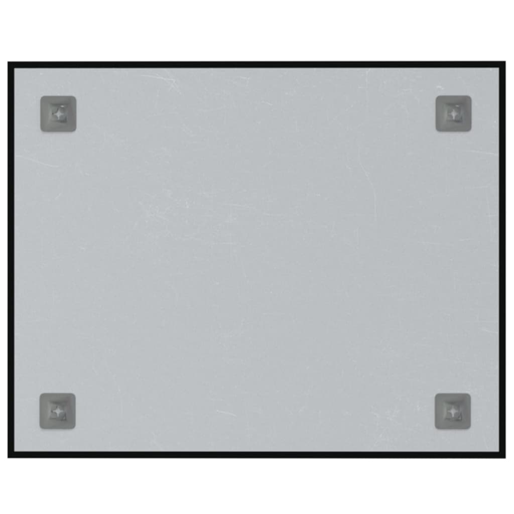 vidaXL Tablă magnetică de perete neagră, 50x40 cm, sticlă securizată