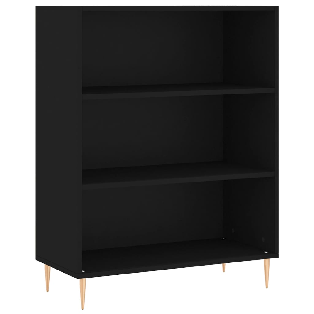 vidaXL Bibliotecă, negru, 69,5x32,5x90 cm, lemn compozit