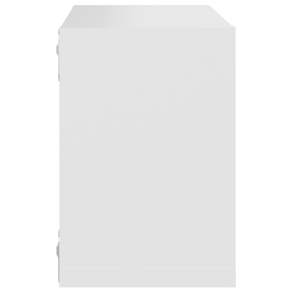 vidaXL Rafturi de perete cub, 6 buc., alb, 22x15x22 cm