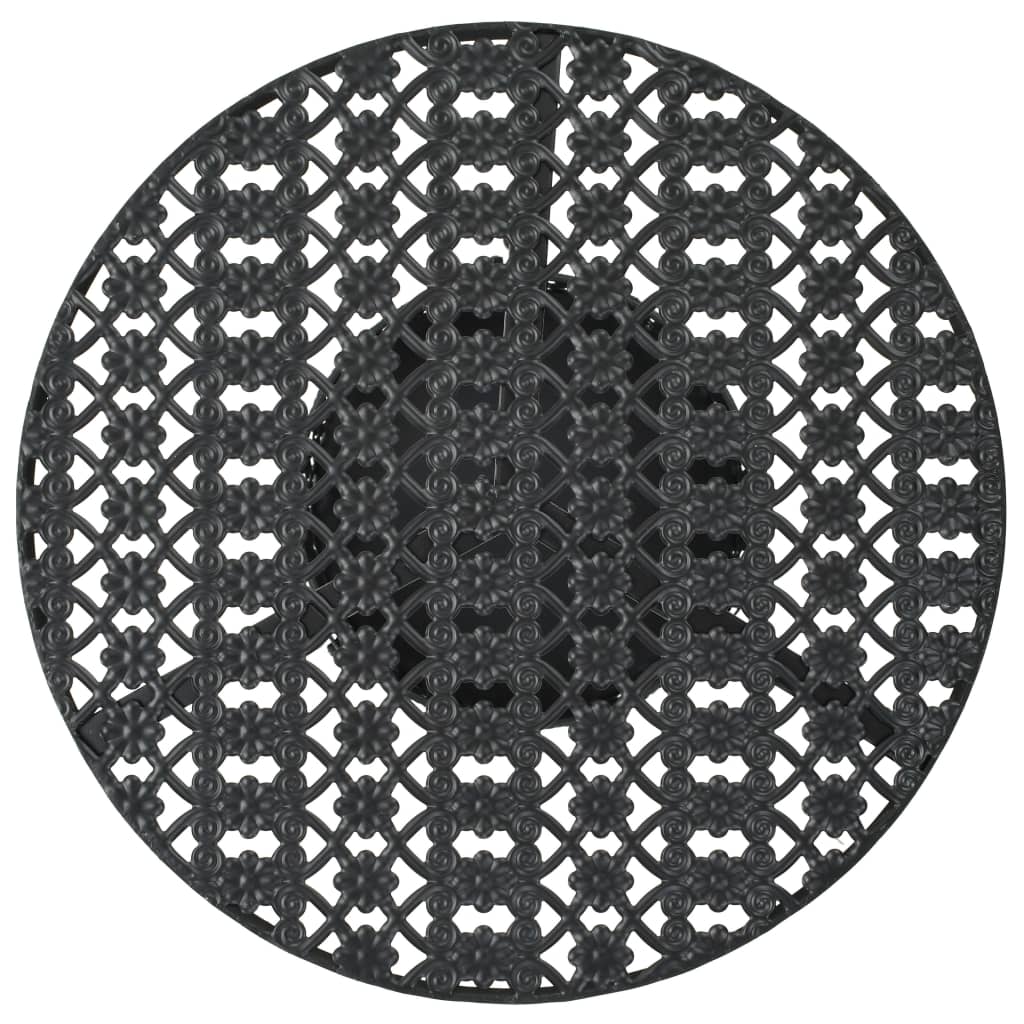 vidaXL Masă de bistro, negru, 40 x 70 cm, metal