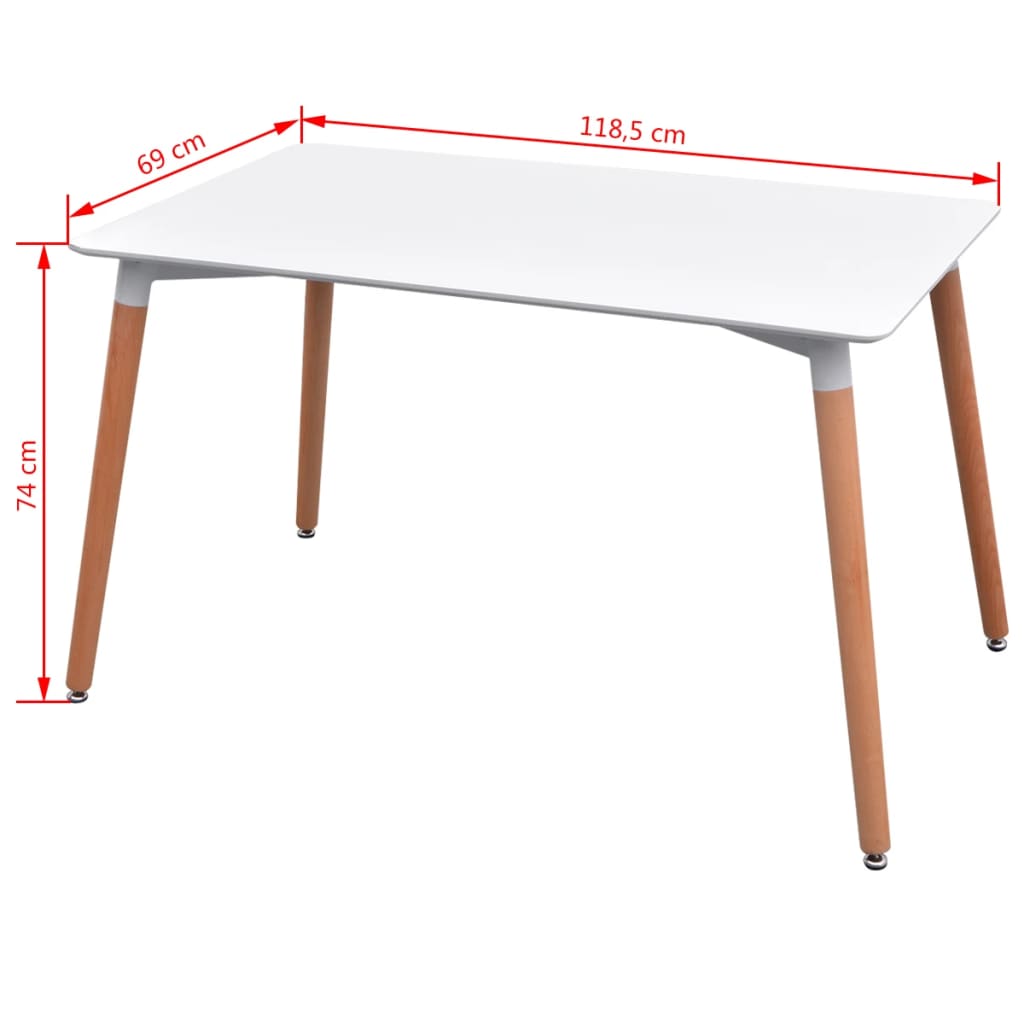 vidaXL Set masă și scaune de bucătărie, alb și gri închis, 7 piese