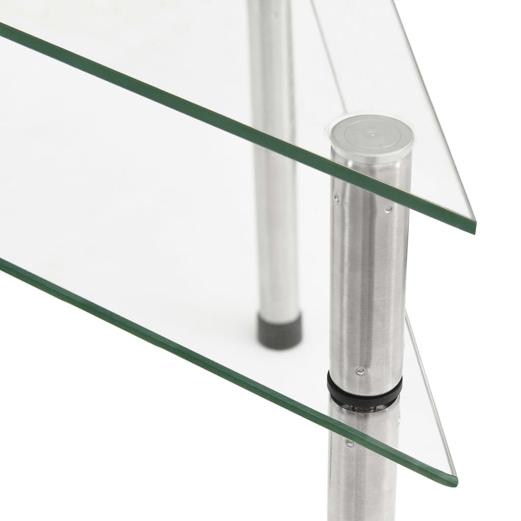 vidaXL Raft de bucătărie transparent, 49,5x35x19 cm, sticlă securizată