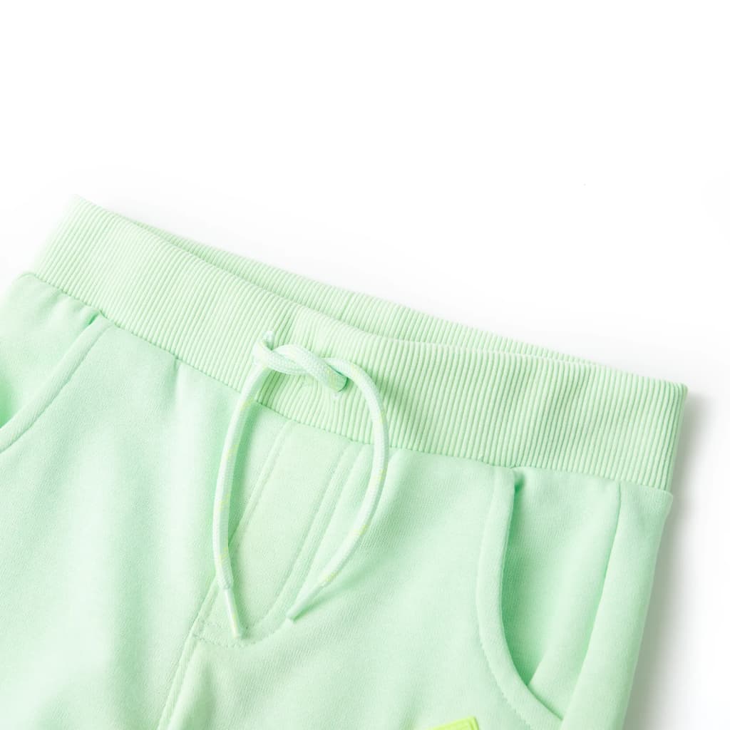 Pantaloni de trening pentru copii, verde aprins, 92