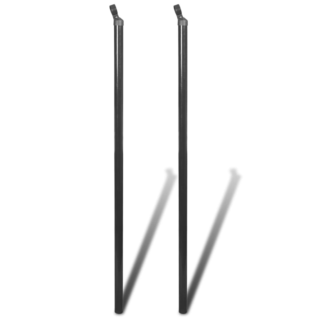 vidaXL Stâlpi de susținere pentru gard de plasă, 2 buc., 115 cm