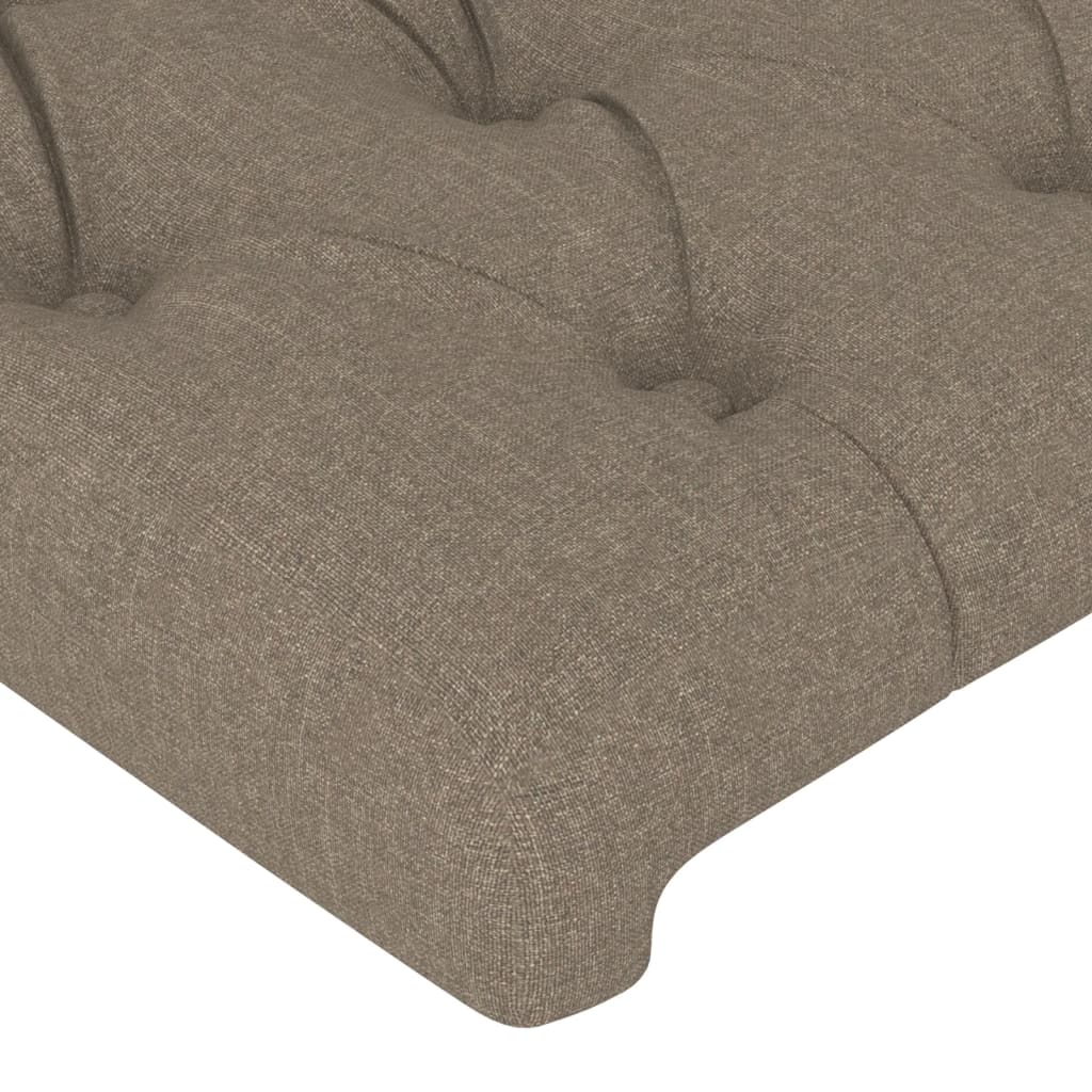 vidaXL Tăblie de pat, gri taupe, 90x7x78/88 cm, textil