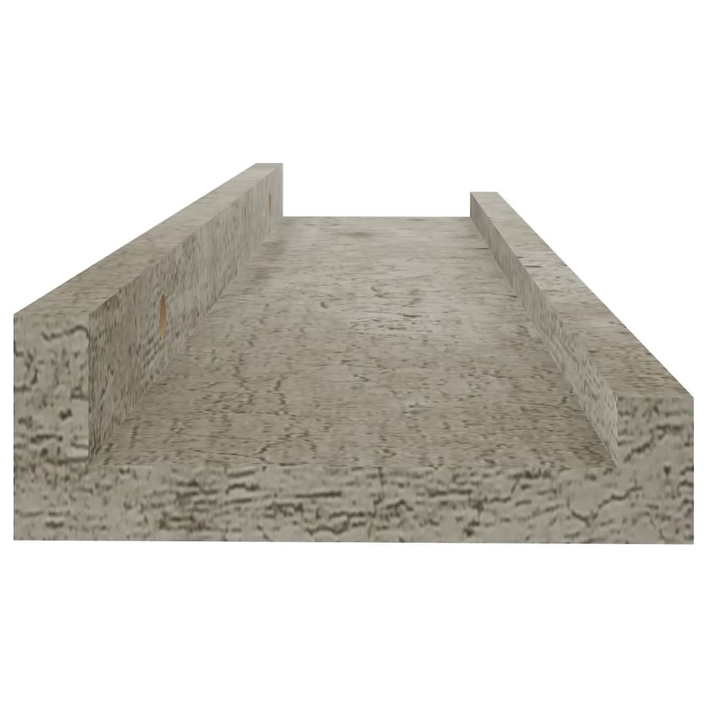 vidaXL Rafturi de perete, 4 buc., gri beton, 40x9x3 cm