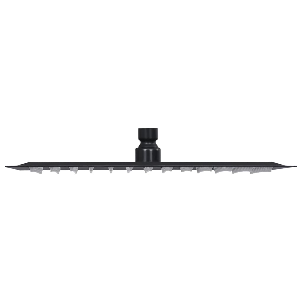 vidaXL Cap de duș tip ploaie pătrat, negru, 25x25 cm, oțel inoxidabil