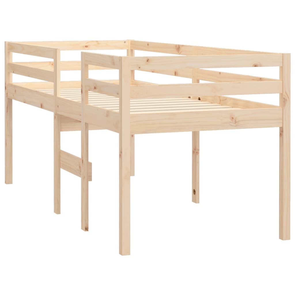 vidaXL Pat înalt de dormitor, 75x190 cm, lemn masiv de pin