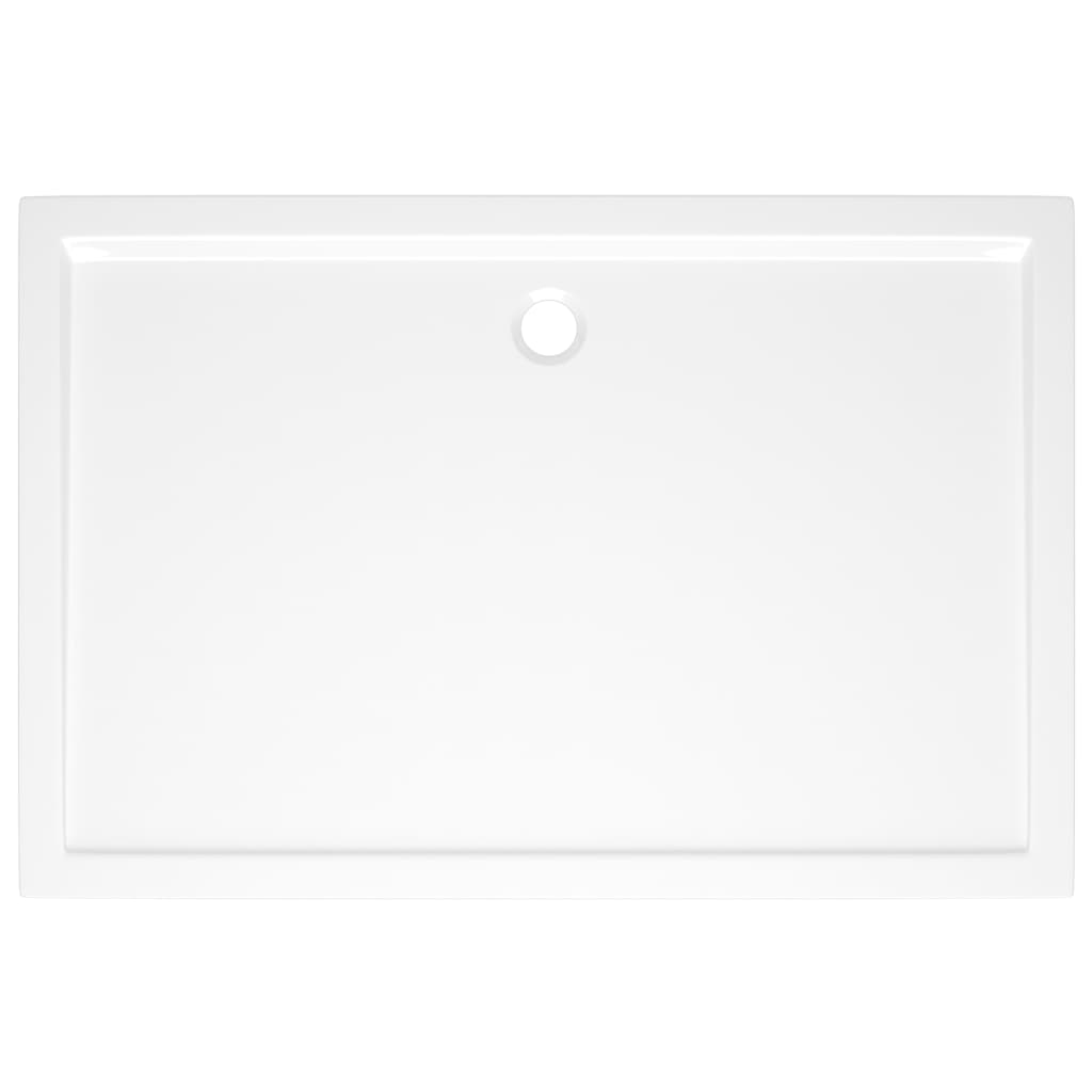 vidaXL Cădiță de duș dreptunghiulară din ABS, alb, 80x120 cm