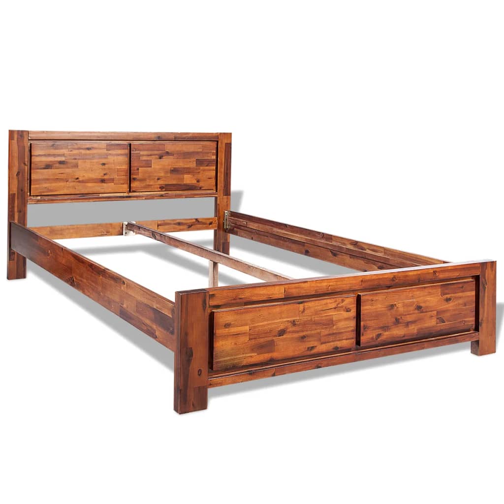 vidaXL Cadru de pat, 140 x 200 cm, lemn masiv de acacia