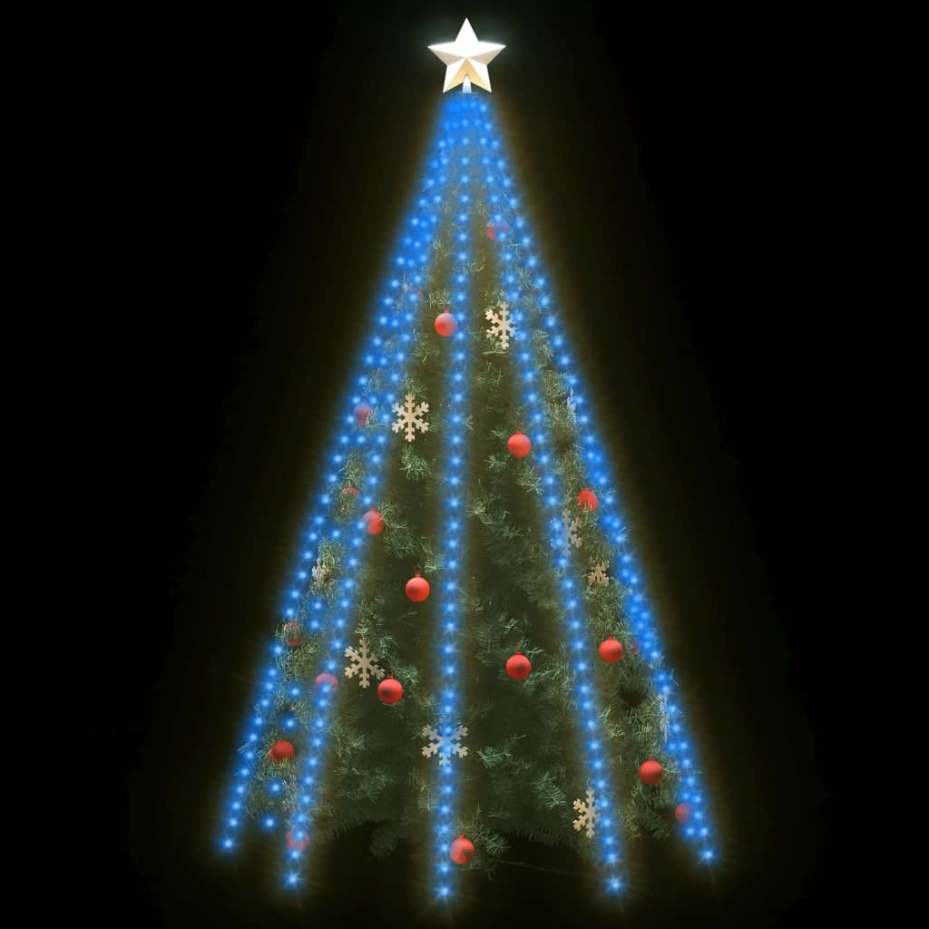 vidaXL Instalație brad de Crăciun cu 400 LED-uri, albastru, 400 cm