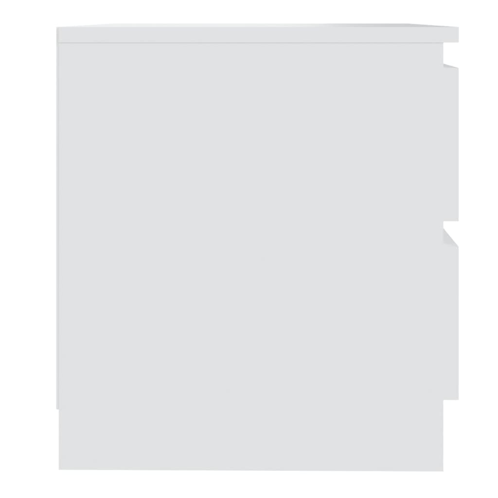 vidaXL Noptieră, alb, 50x39x43,5 cm, PAL