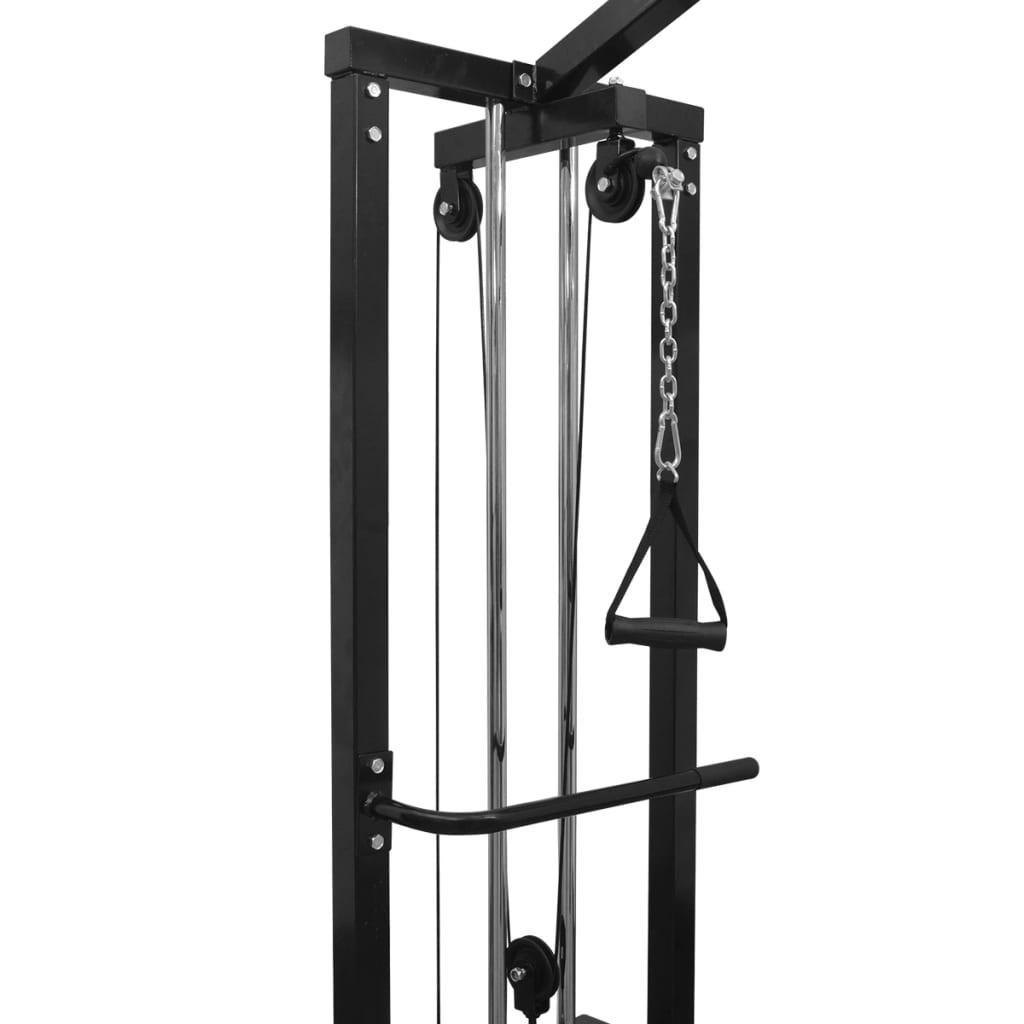 vidaXL Aparat Fitness Crossover cu cablu, 315 cm, negru
