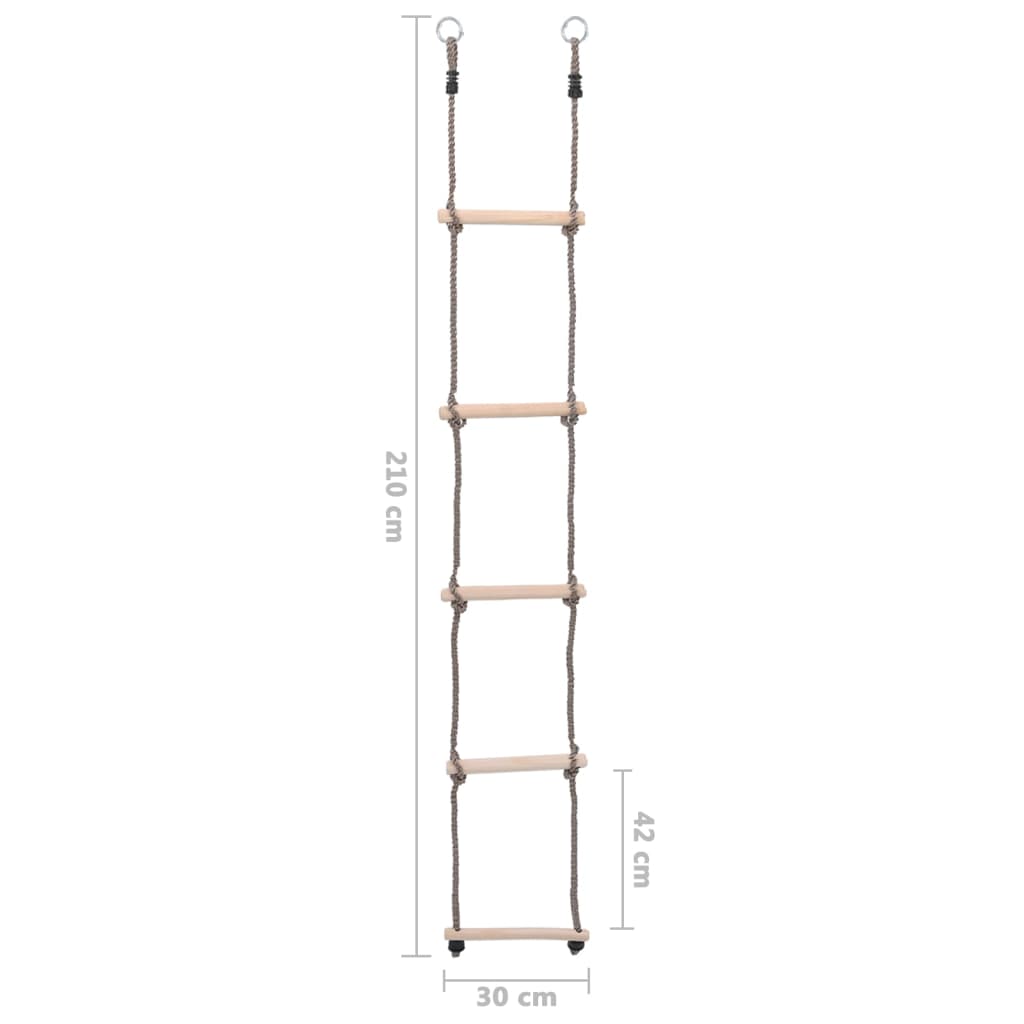 vidaXL Scară cu 5 trepte, 210 cm, lemn masiv de pin