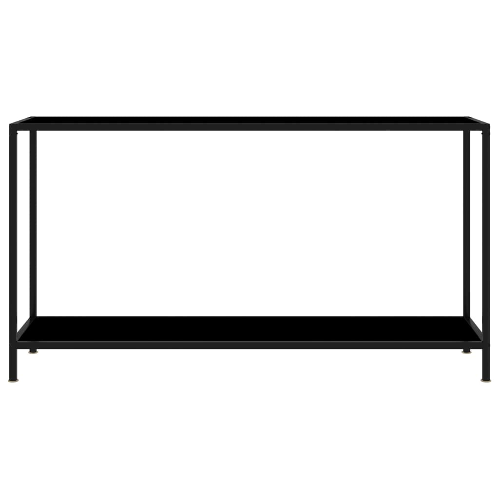 vidaXL Masă consolă, negru, 140 x 35 x 75 cm, sticlă securizată